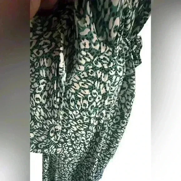 Green Wrap Dress - Picture 2 of 10